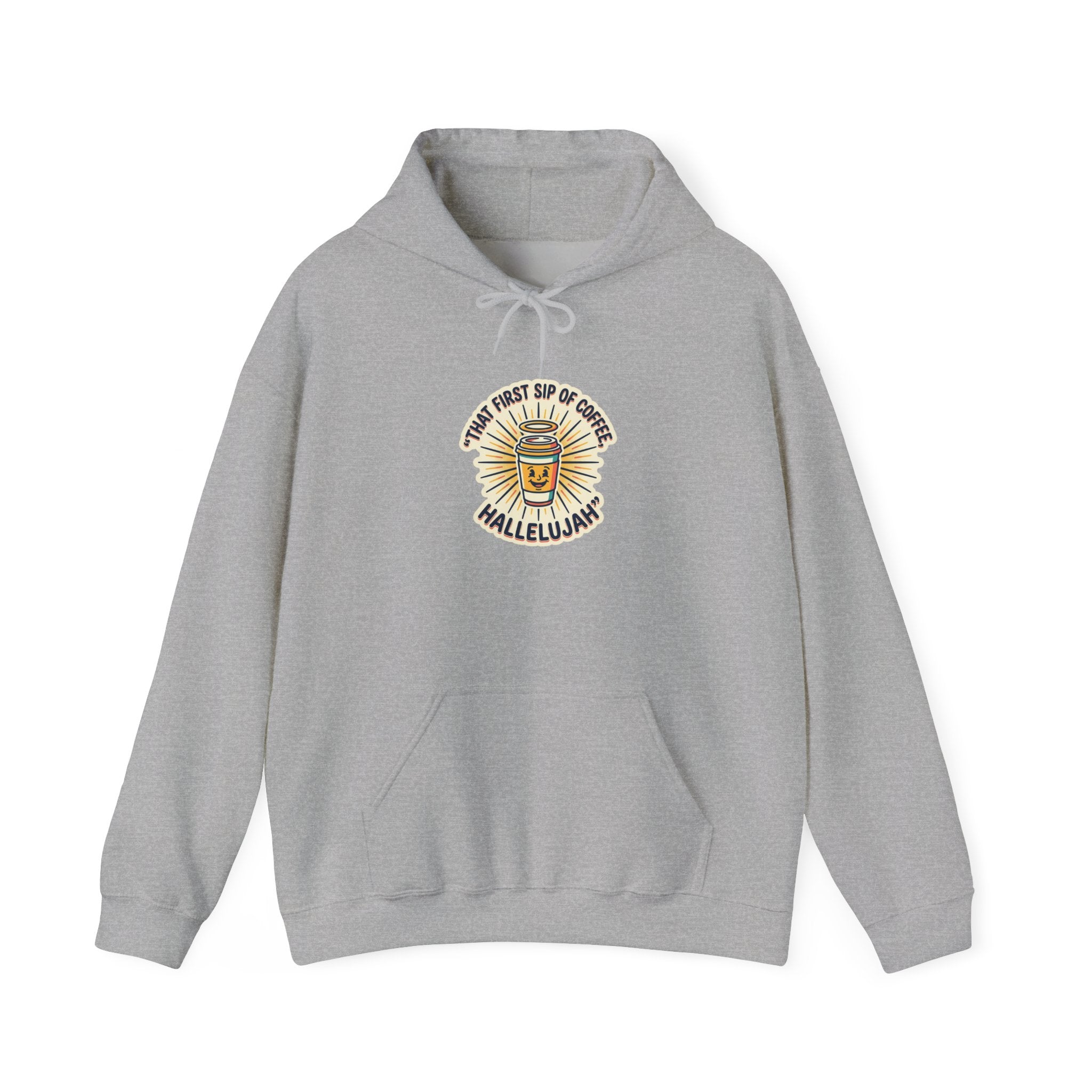 coffee hallelujah Hoodie | playful gratitude, micro-joy typography