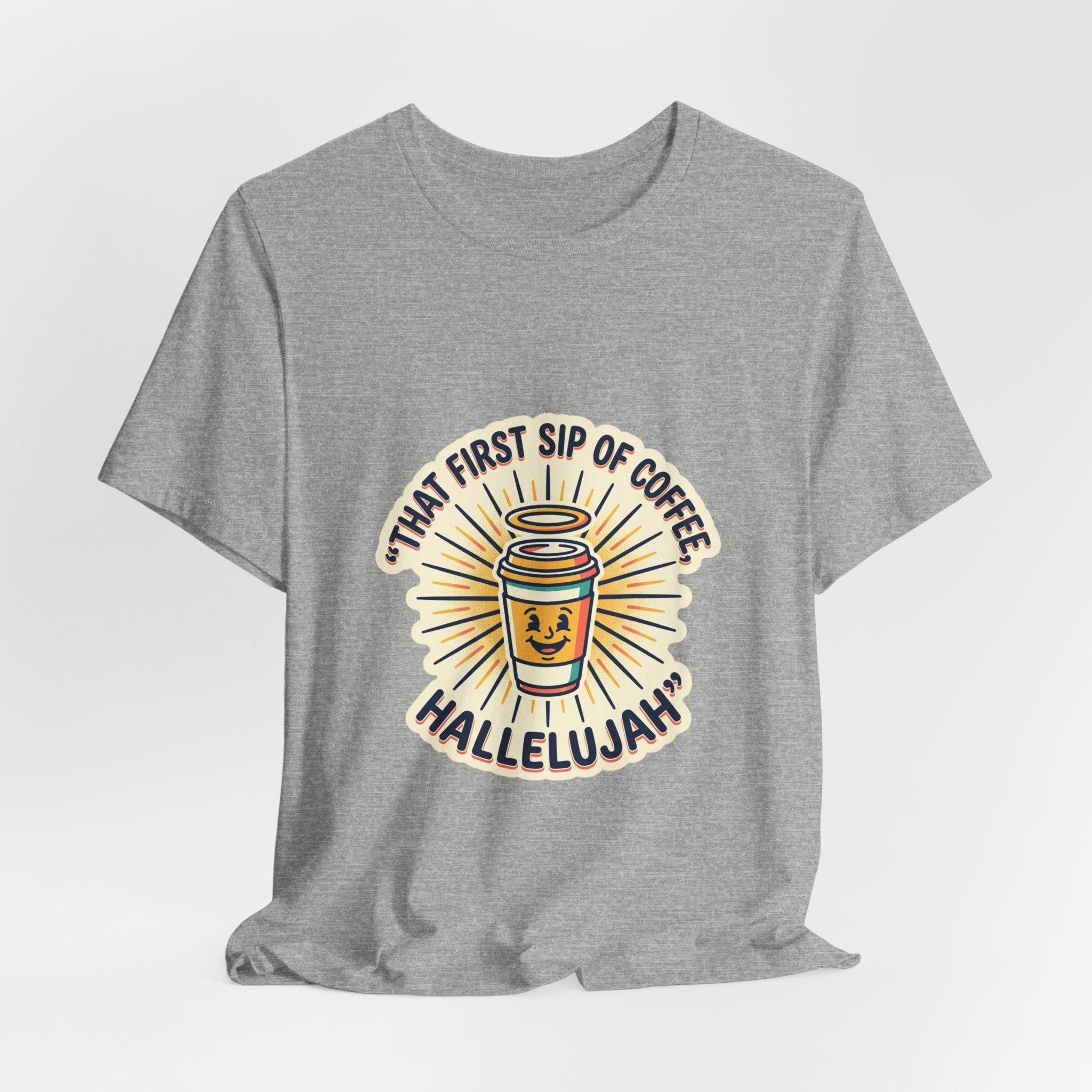 Coffee Hallelujah Tee | playful typography, gratitude humor