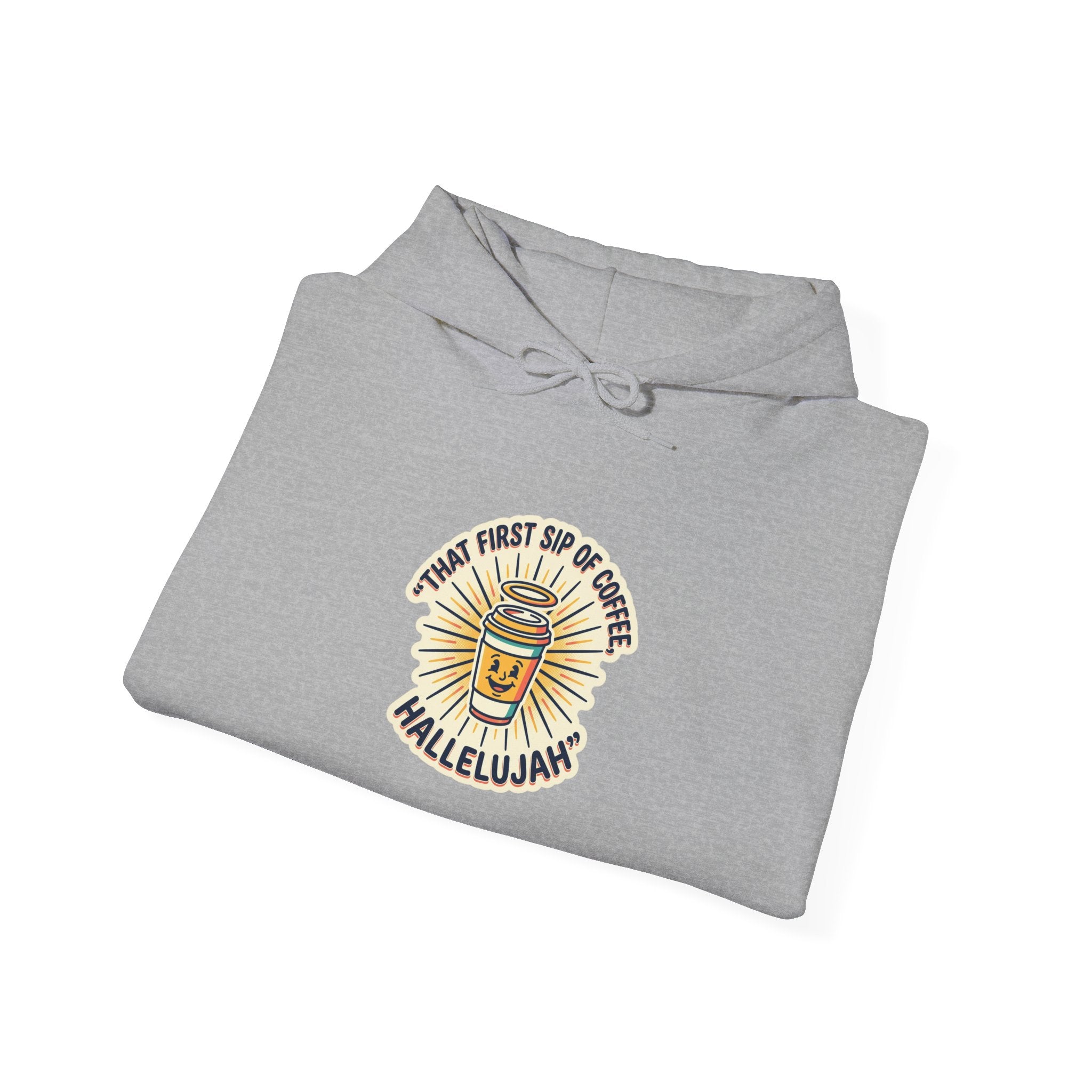 coffee hallelujah Hoodie | playful gratitude, micro-joy typography