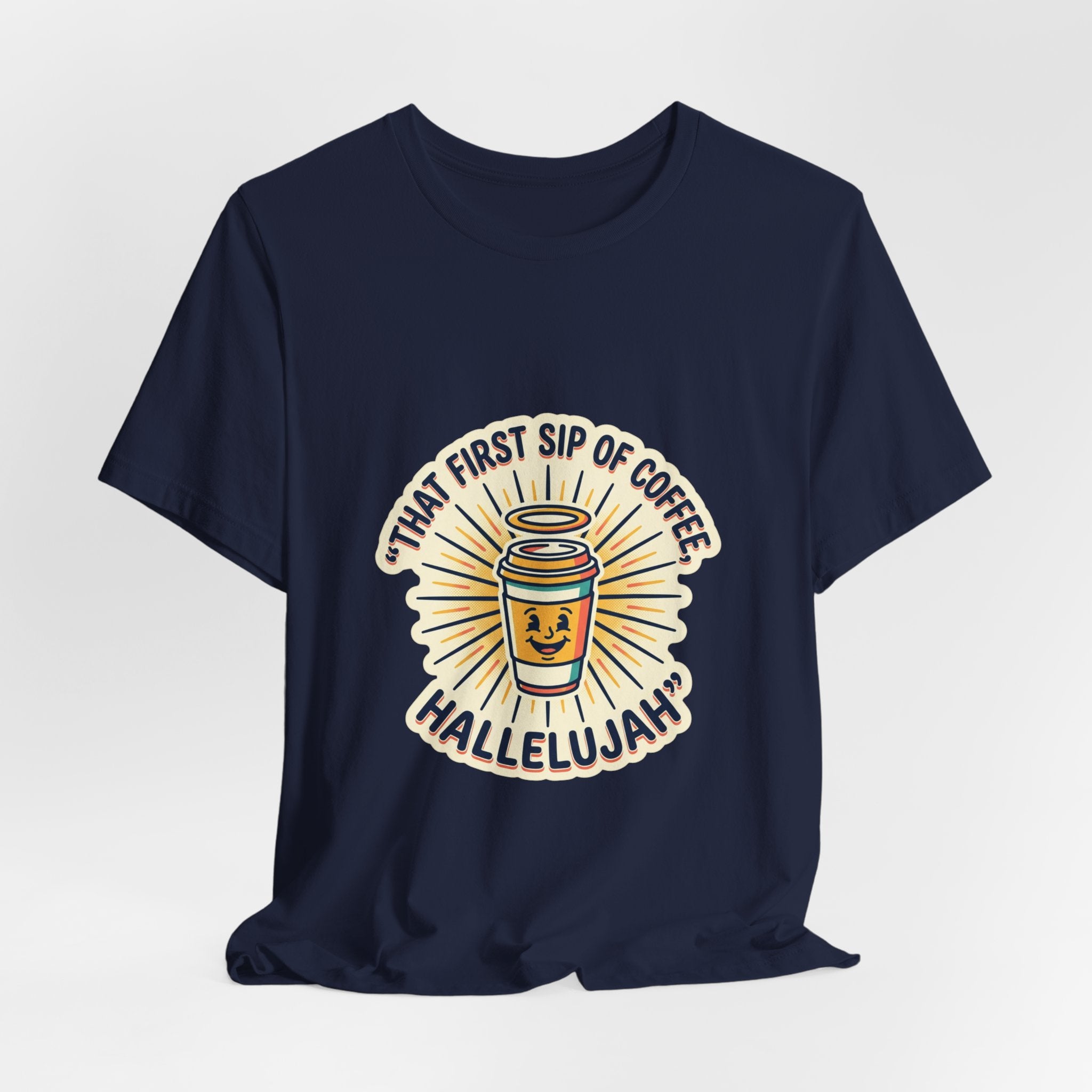 Coffee Hallelujah Tee | playful typography, gratitude humor