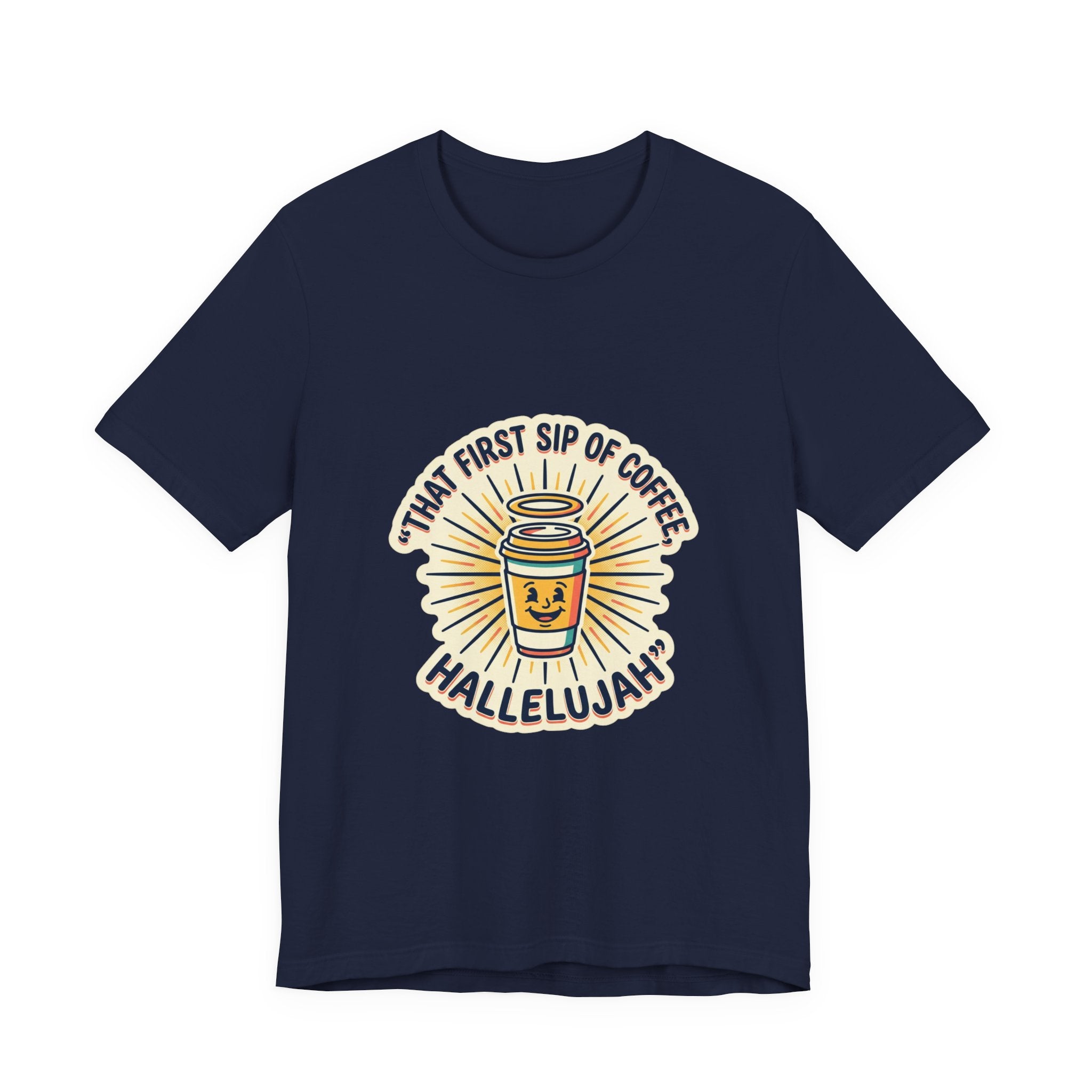 Coffee Hallelujah Tee | playful typography, gratitude humor