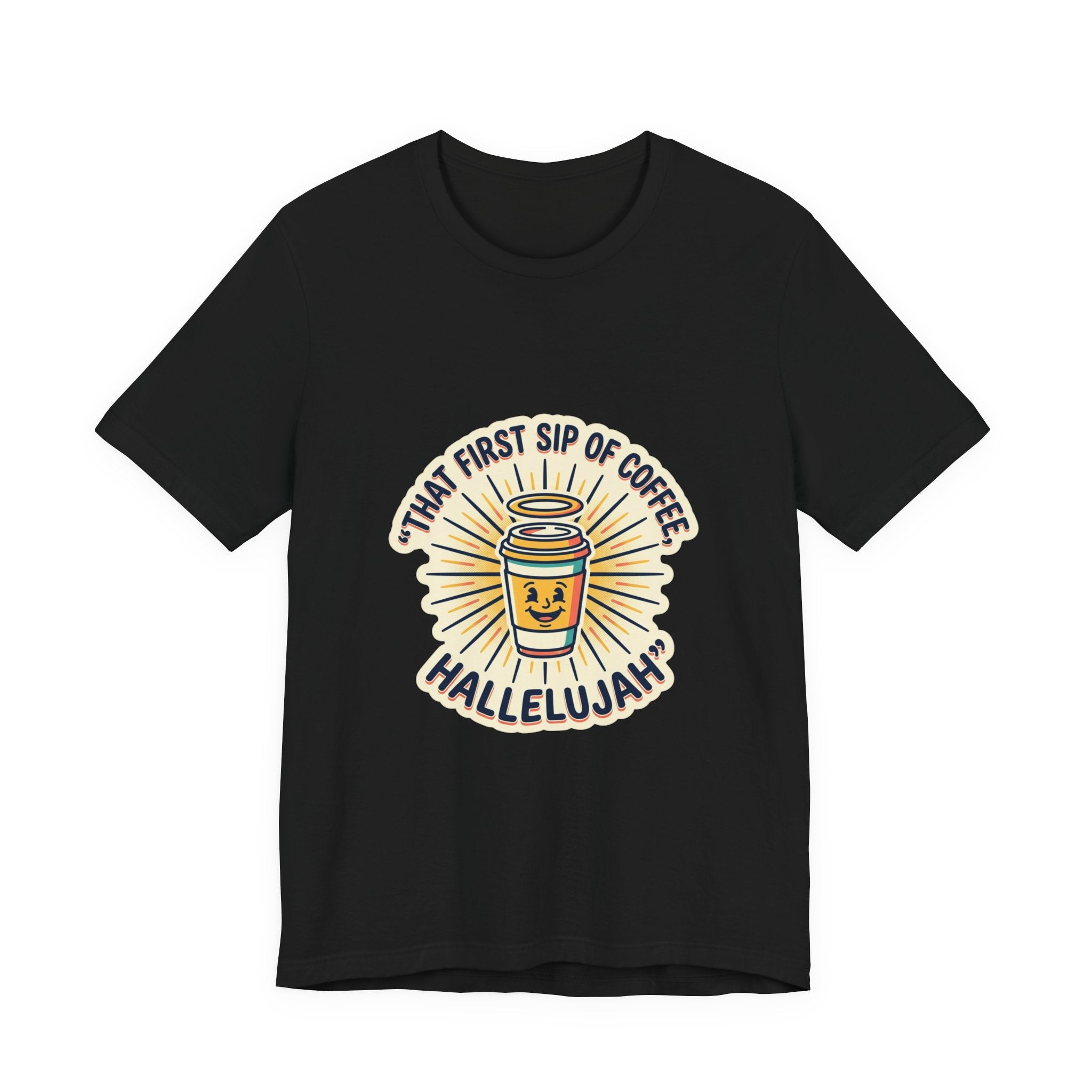 Coffee Hallelujah Tee | playful typography, gratitude humor