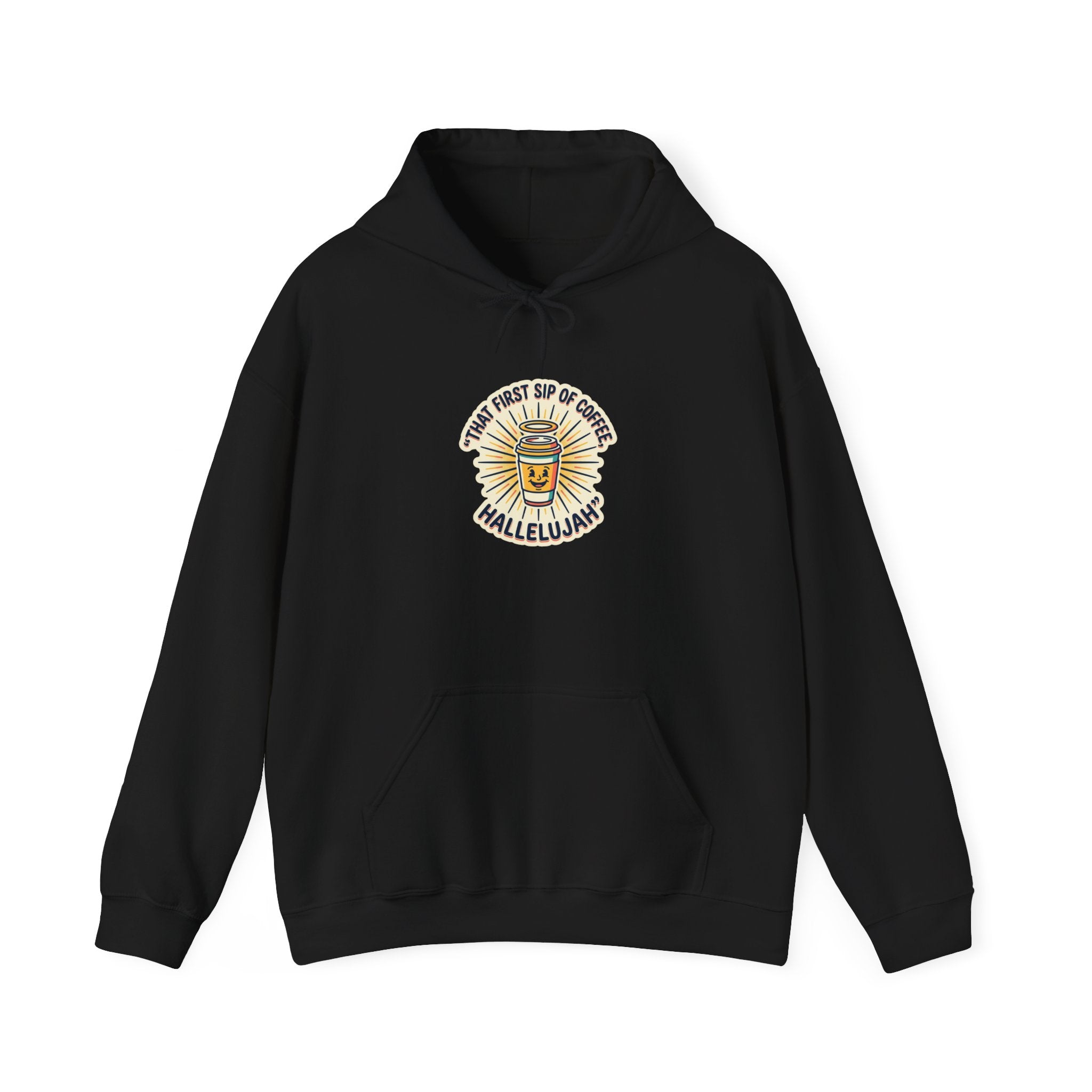 coffee hallelujah Hoodie | playful gratitude, micro-joy typography