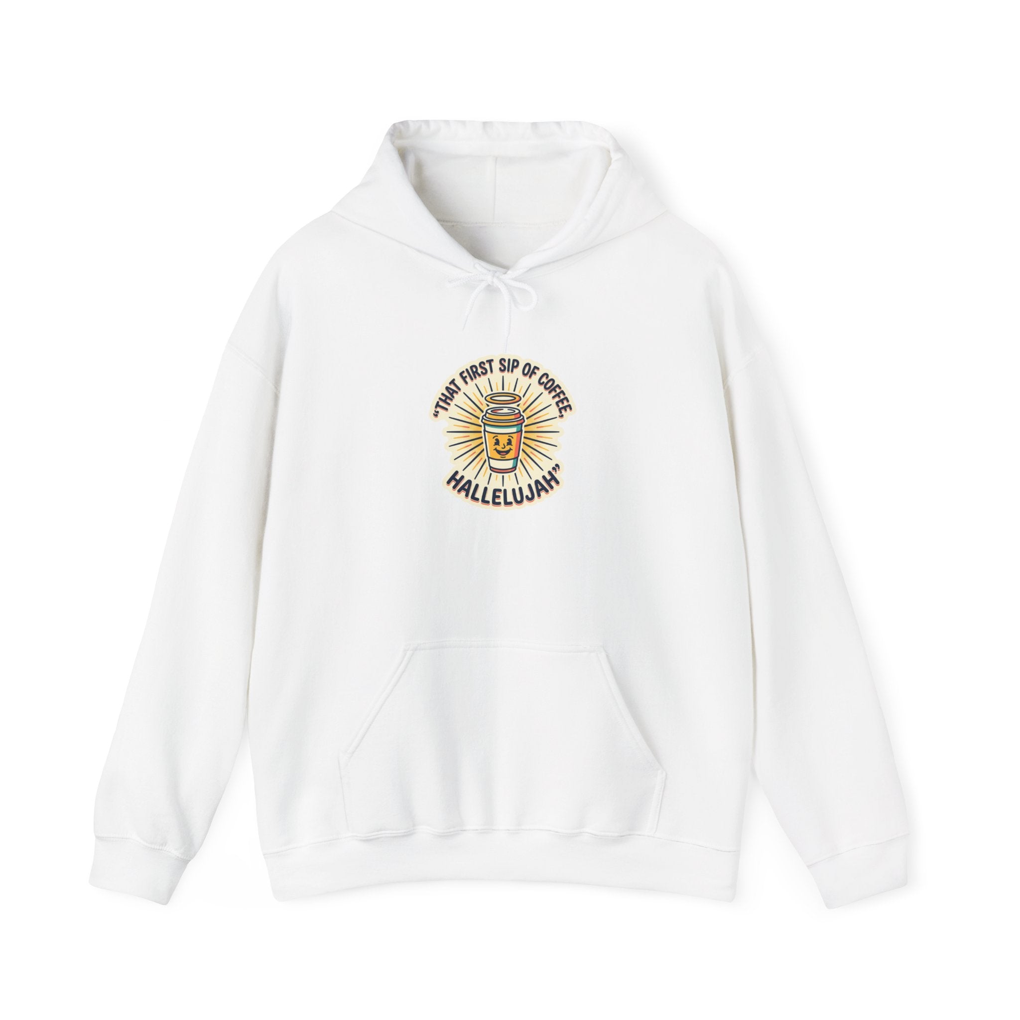 coffee hallelujah Hoodie | playful gratitude, micro-joy typography