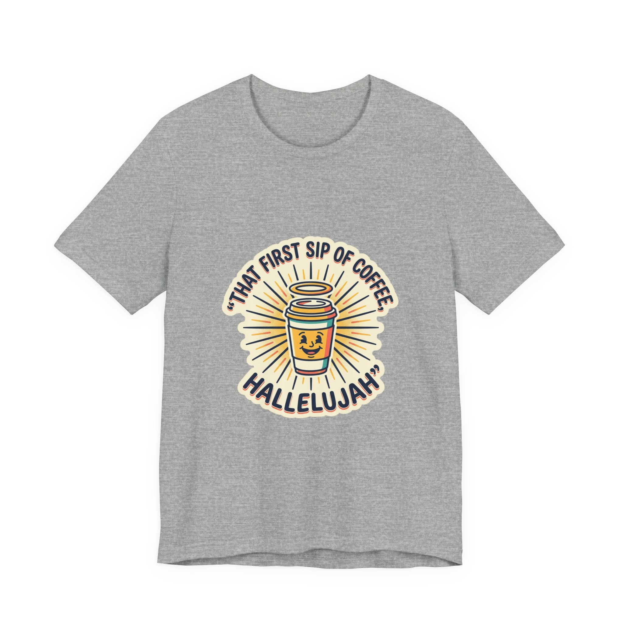 Coffee Hallelujah Tee | playful typography, gratitude humor