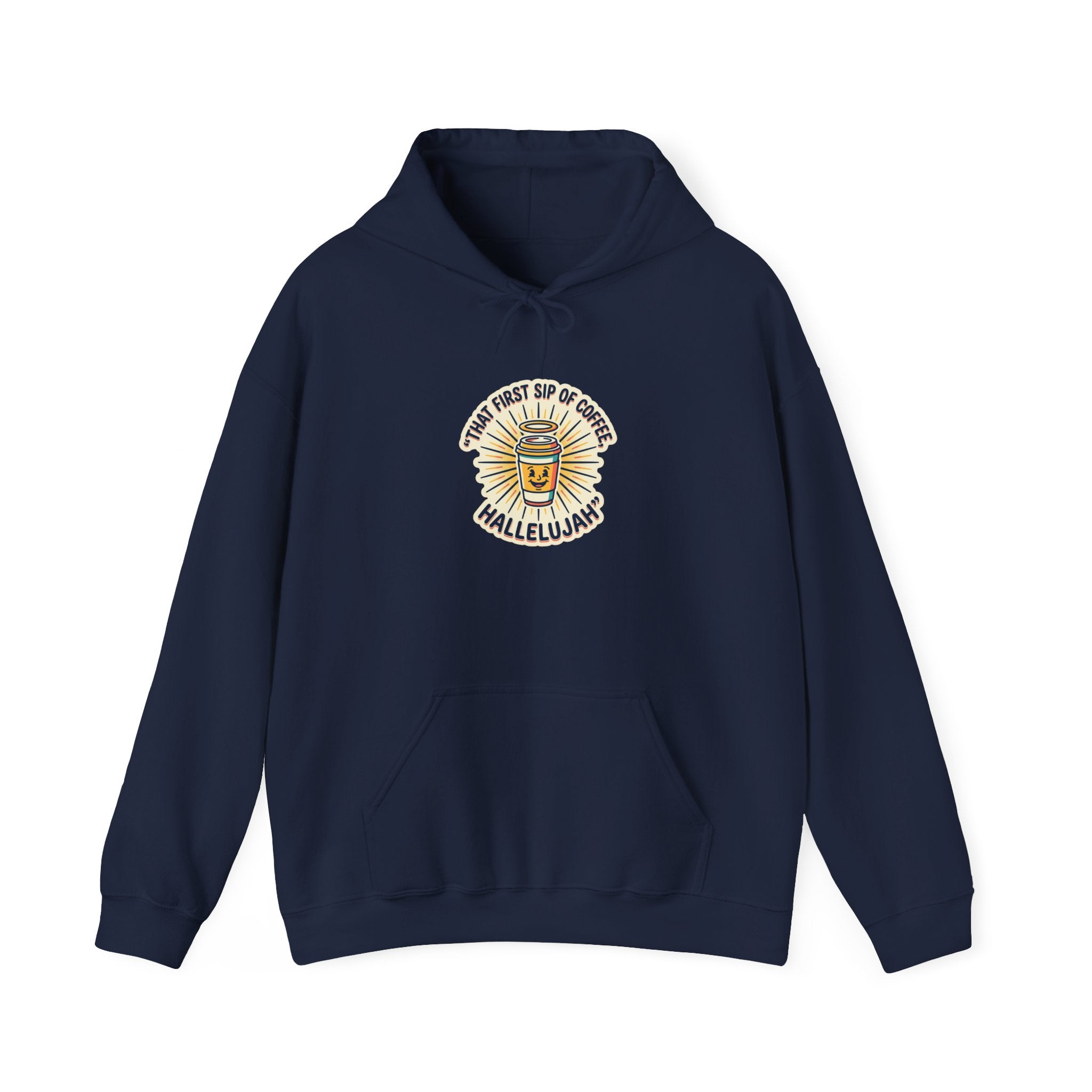 coffee hallelujah Hoodie | playful gratitude, micro-joy typography