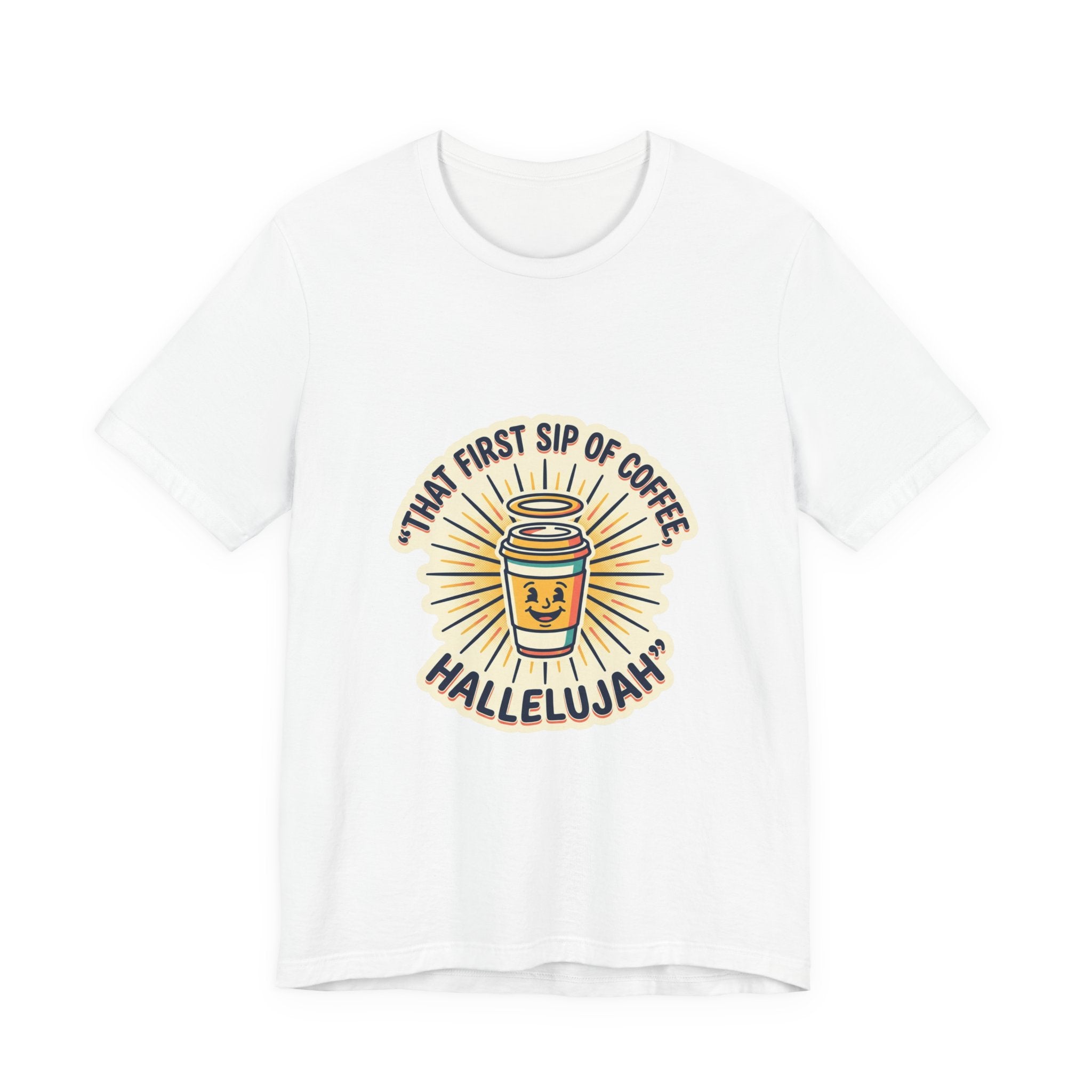 Coffee Hallelujah Tee | playful typography, gratitude humor